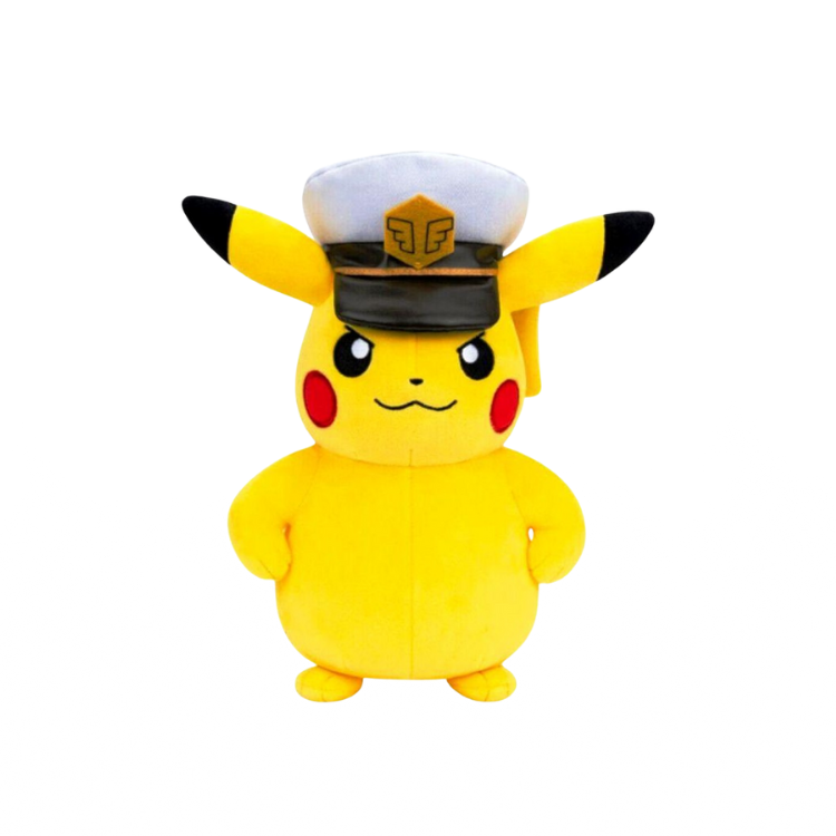 Pokémon 20cm Knuffel – Pikachu met Kapiteinspet